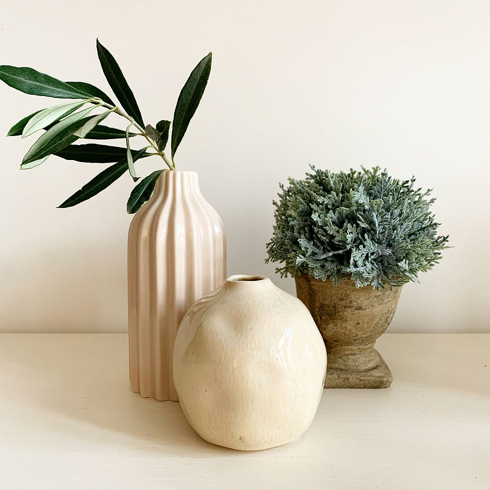 Thumbnail: Oatmeal Dimple Vase