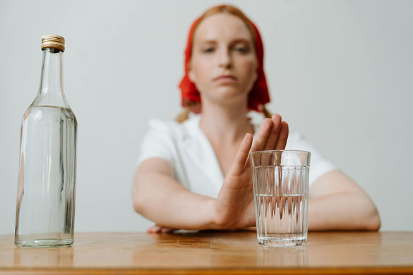 A girl refusing alcohol - Heart Health Tips