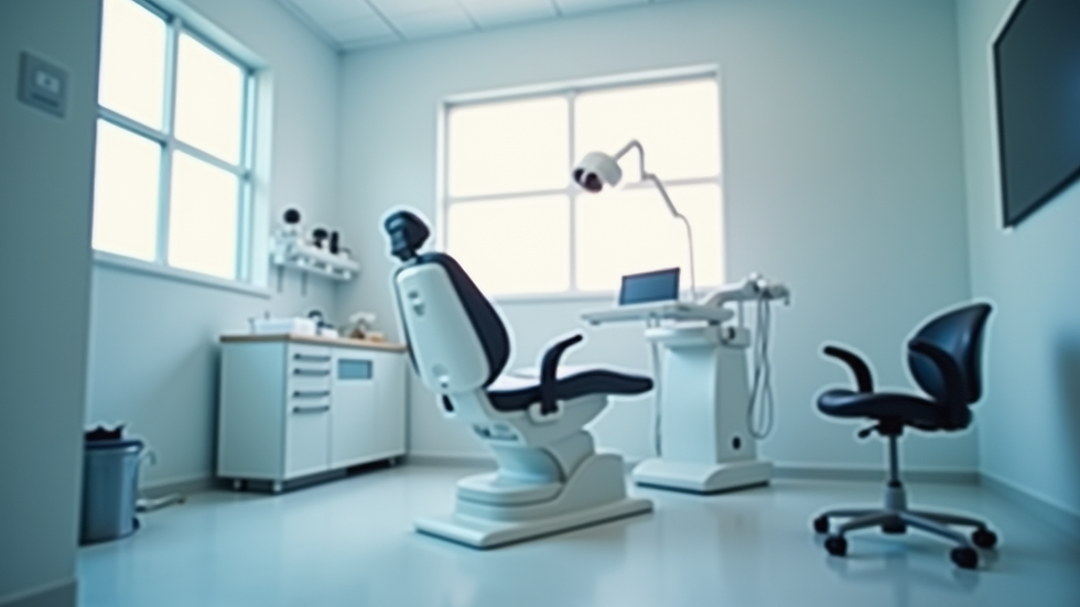 Eye-level view of a modern dermatology clinic treatment room with equipment