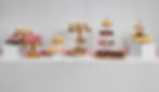 Luxury dessert table with mini dessert cups and macarons by Rose & Petals in New York City