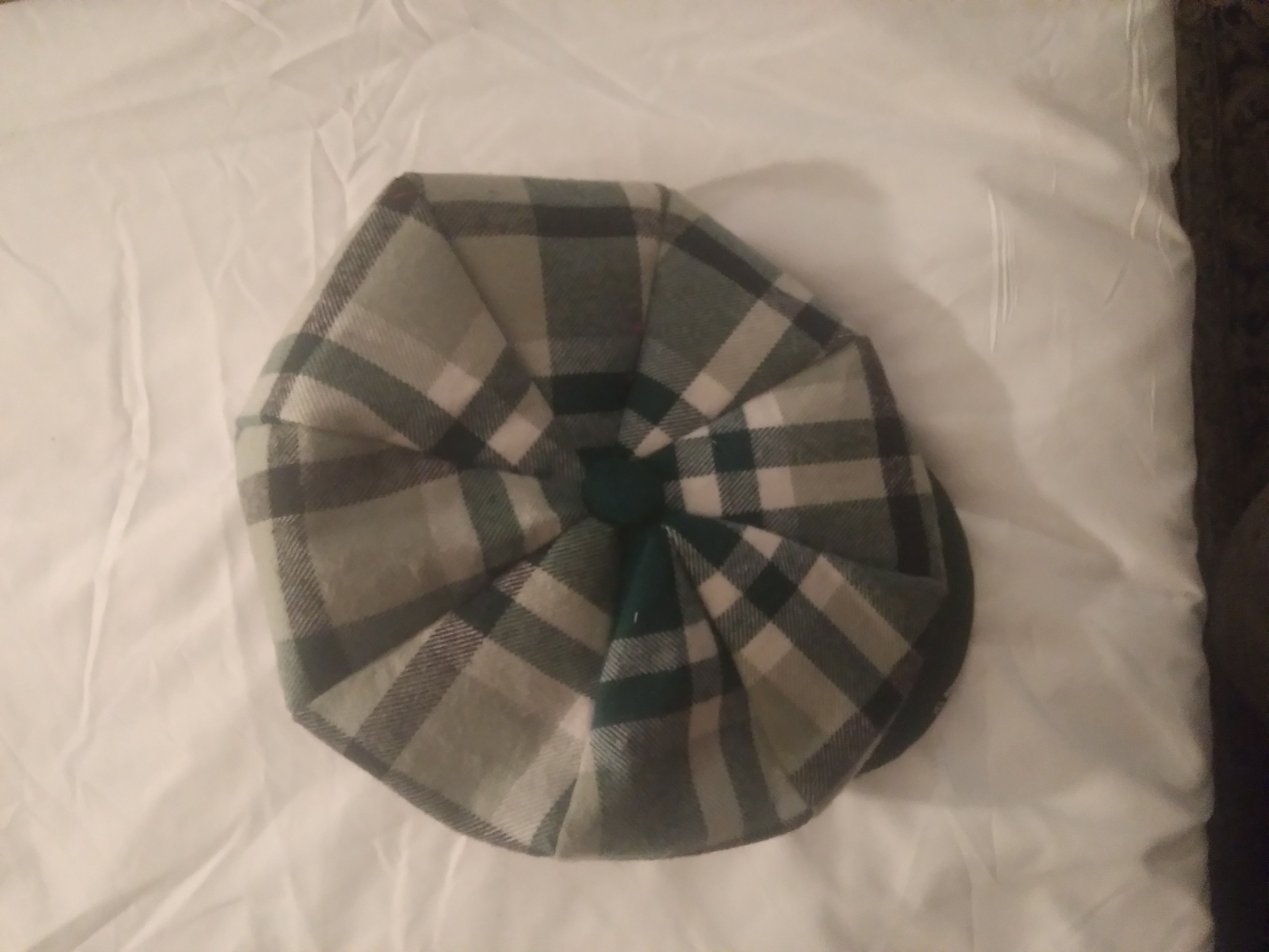 Old Newsboy (Green, Black and White Panel hat )