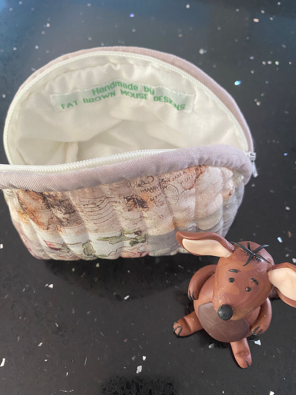 Thumbnail: Dusky Pink Small Shaped Make-up Bag