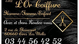 Carte de visite du point de vente L'Or Coiffure oise hauts de france