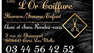 Carte de visite du point de vente L'Or Coiffure oise hauts de france