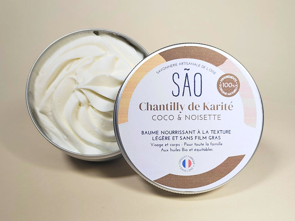 Chantilly de karité vue de face