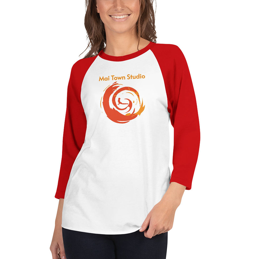 Thumbnail: Mai Town Studio 3/4 Sleeve Baseball Shirt FREE SHIPPING