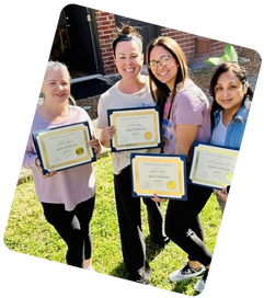 Students practicing buccal massage training in Franklin TN while learning correct pressure and facial muscle response