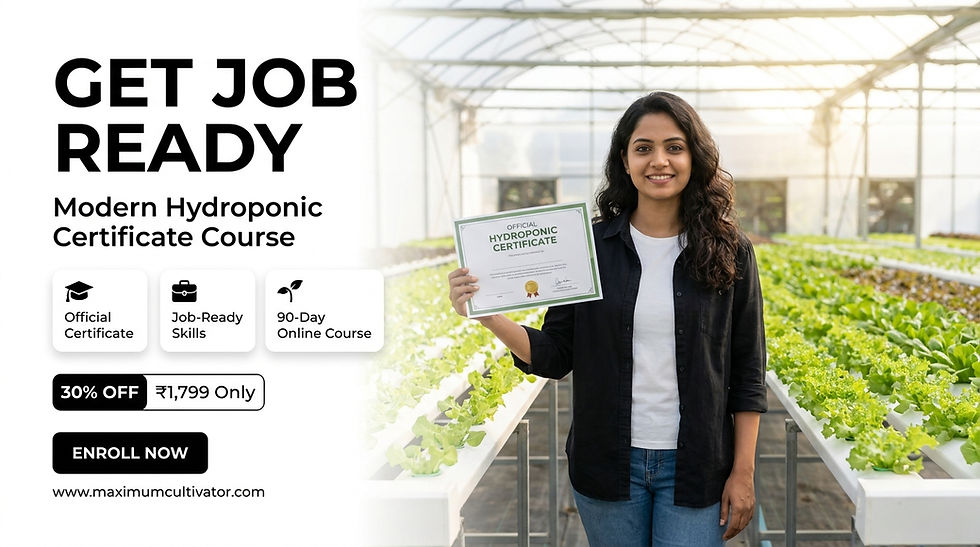 Learn. Grow. Earn. Build Your Hydroponics Future with Maximum Cultivator