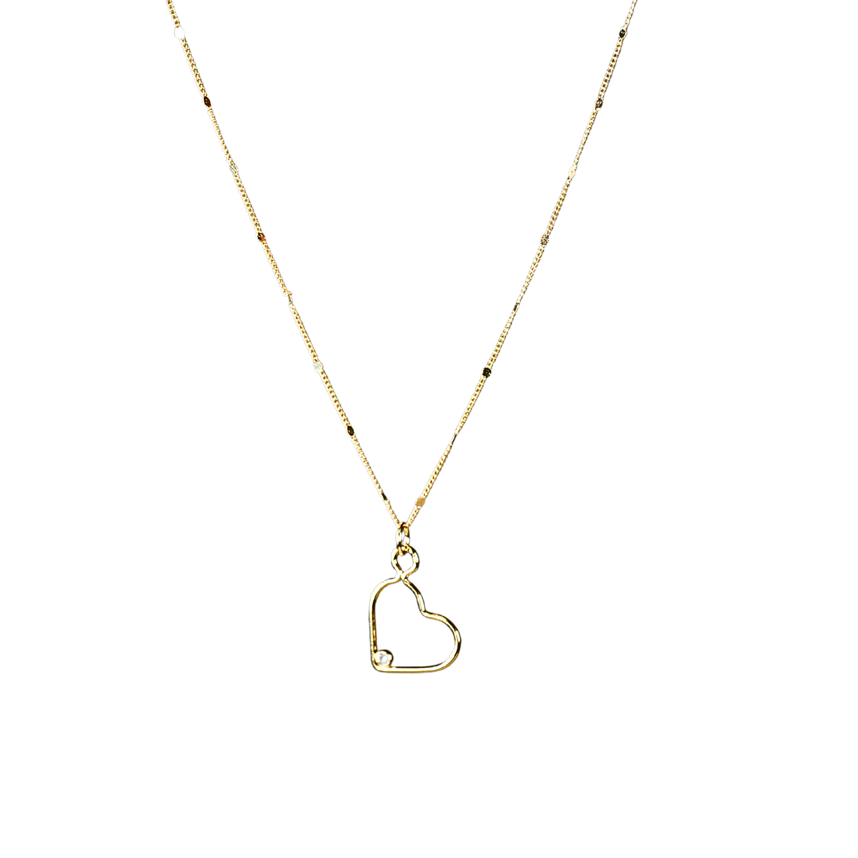 Floating Open Heart Necklace