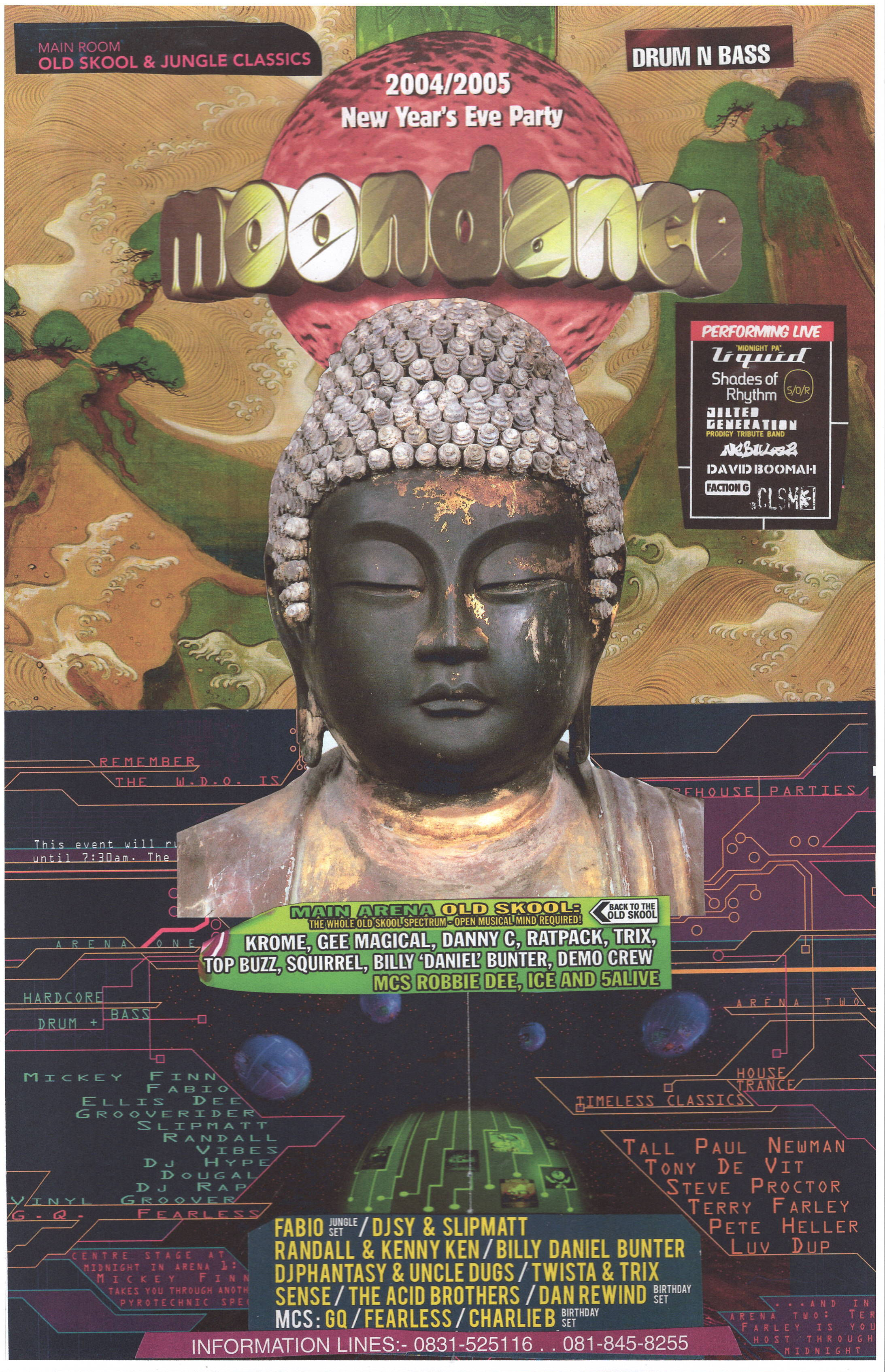 Moondance Rave #3 ... Original rave collage artwork, paper reprint