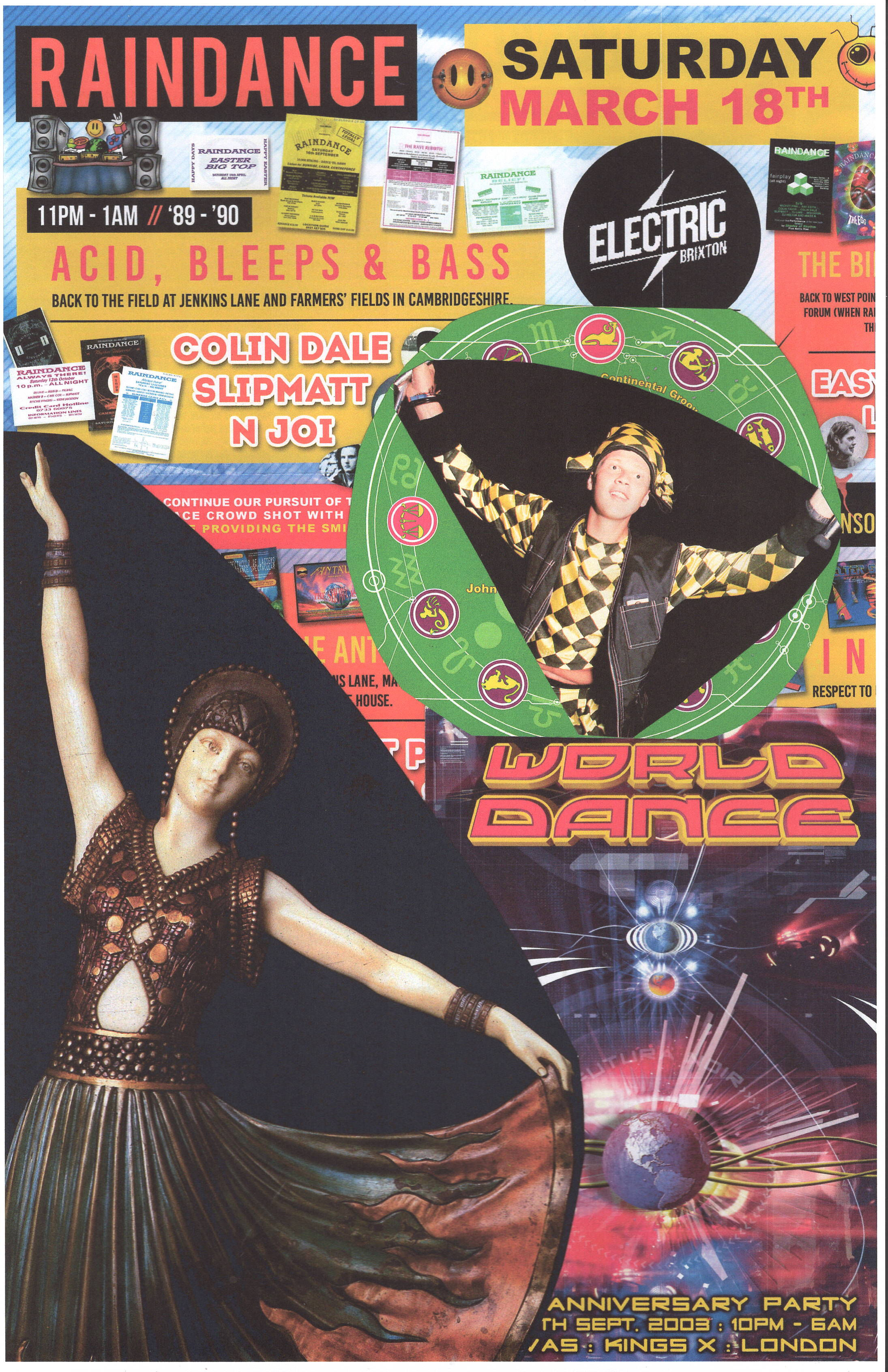 Raindance #2 ... Original rave collage artwork, paper reprint