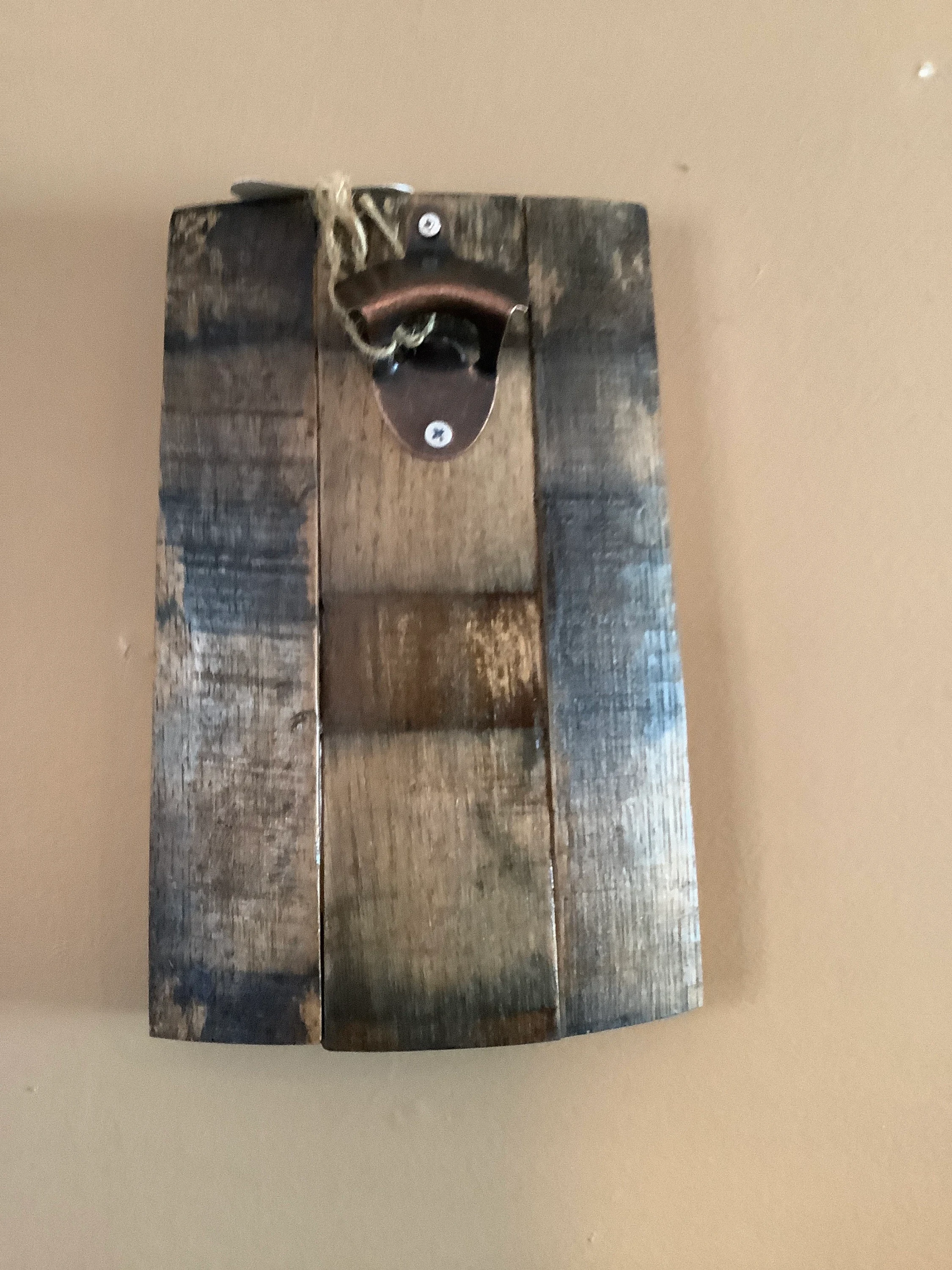 Bourbon Barrel Stave Wall Hanging Bottle Openers