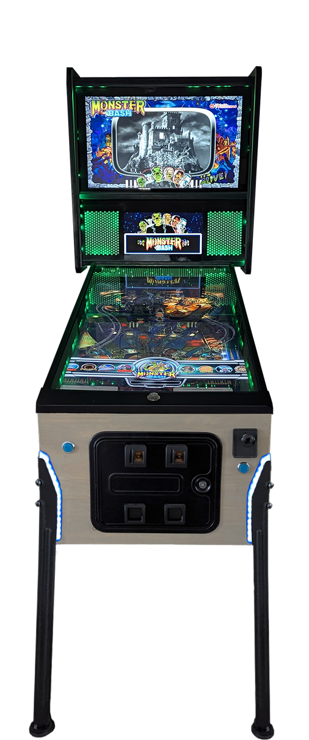 Pincab Fusion premium avec caisse bois sur mesure, SSF Dayton, LEDs, Ryzen 7 5700X, RTX 4060 Ti et écrans 4K 144 Hz