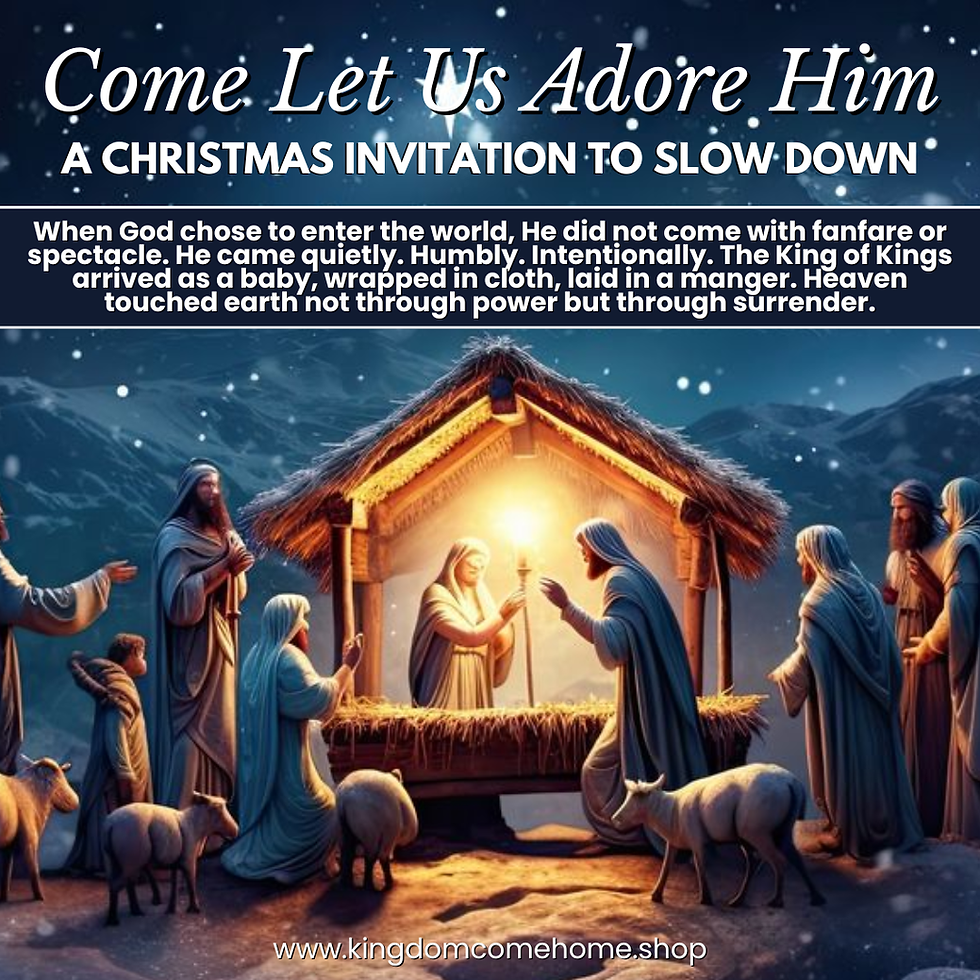 Discover a Christmas invitation to slow down and adore Him, reflecting on Christ’s humble arrival and the true meaning of the season.