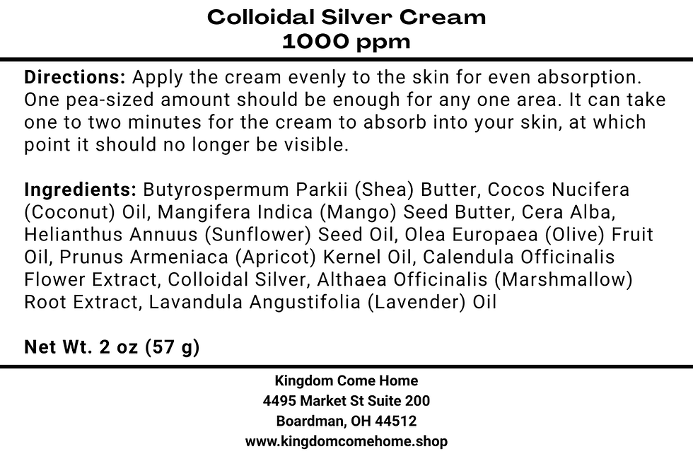 Thumbnail: Colloidal Silver Cream - 1000 ppm