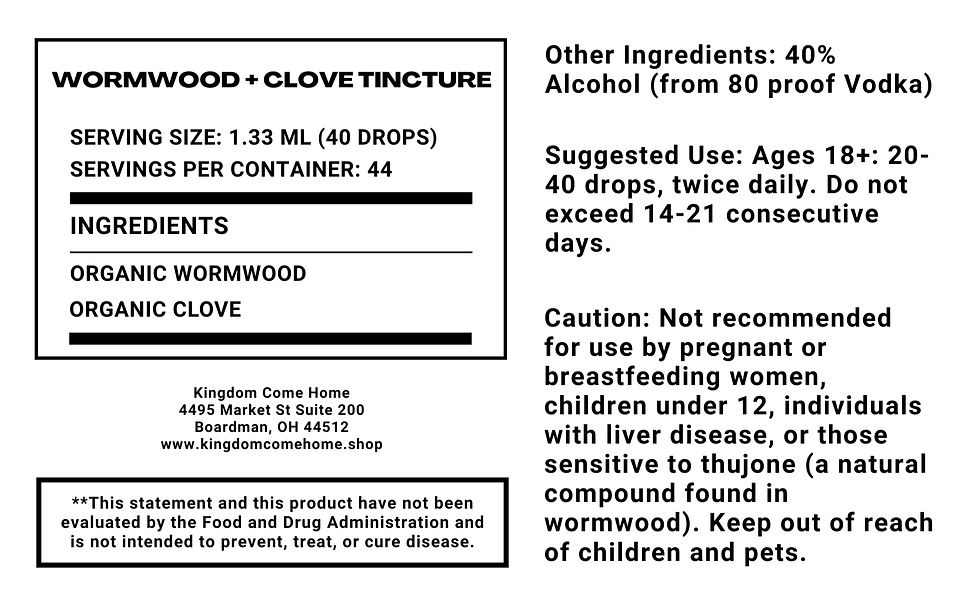 Thumbnail: Parasite Cleanse - Wormwood + Clove Tincture