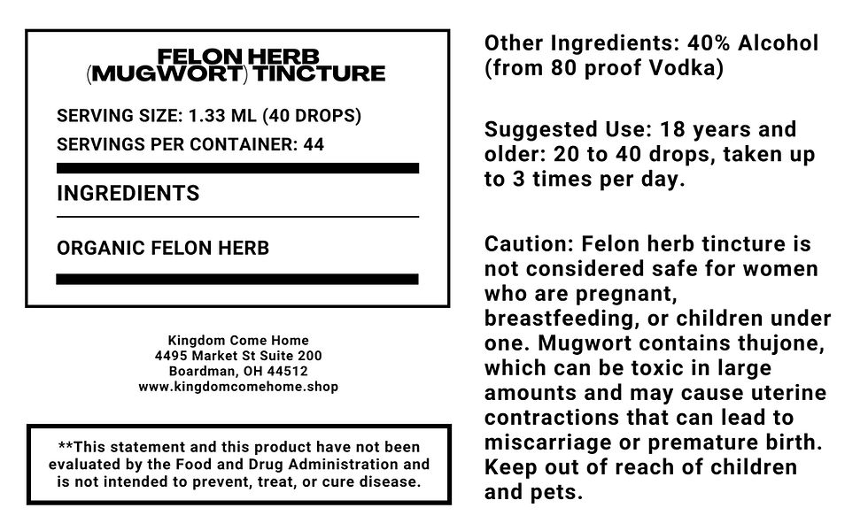 Thumbnail: Felon Herb (Mugwort) Tincture 