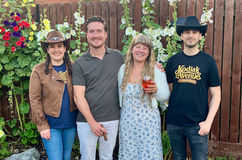 Acoustic country duo performing at a private celebration