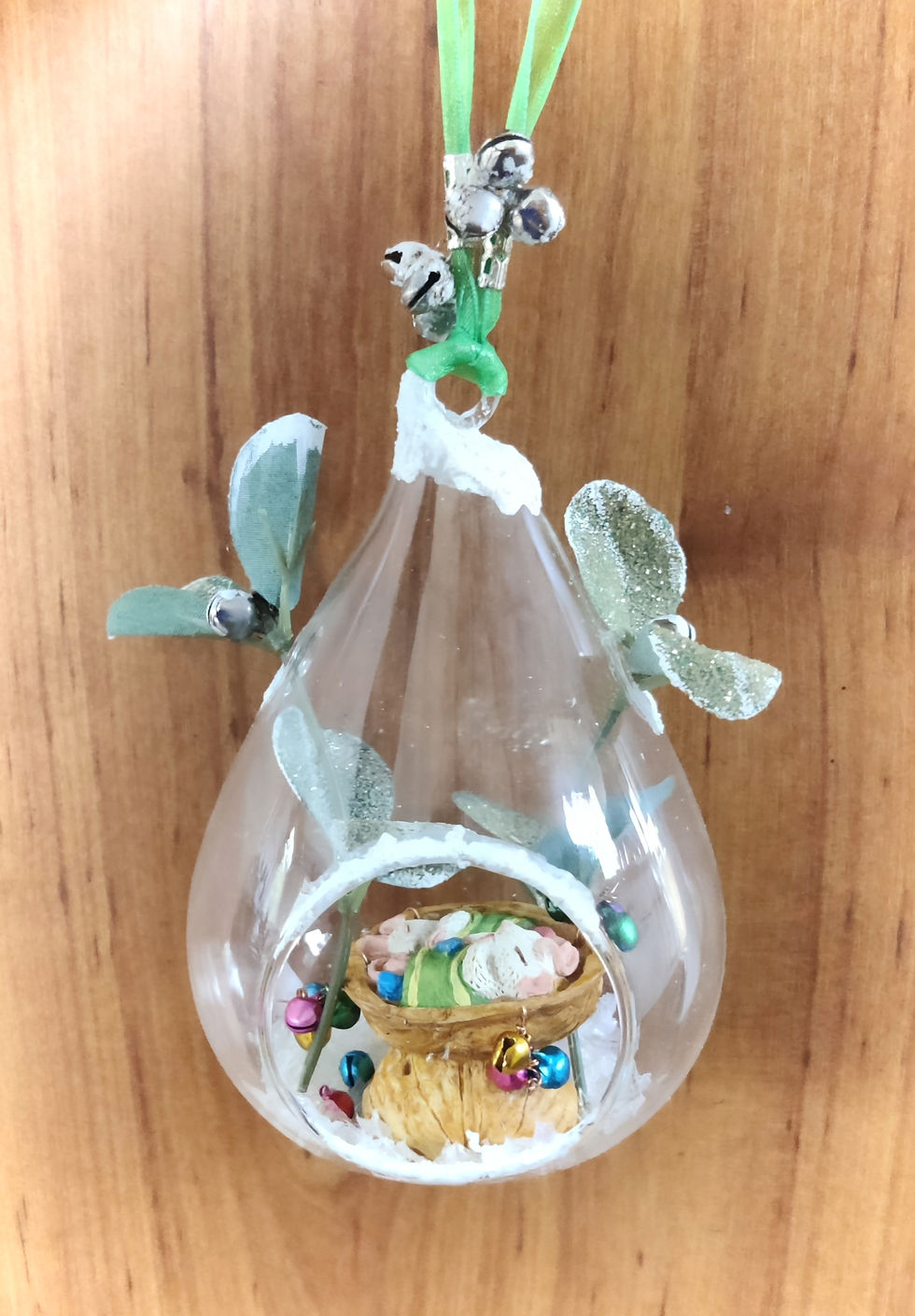 Thumbnail: Jingle Bells Glass Bauble 