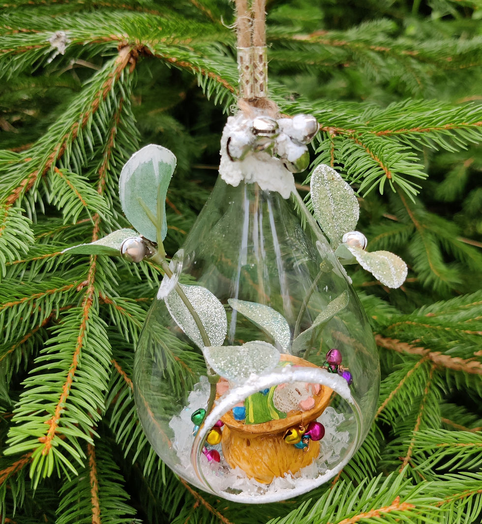 Thumbnail: Jingle Bells Glass Bauble 