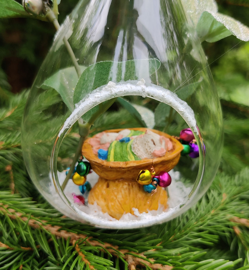Thumbnail: Jingle Bells Glass Bauble 