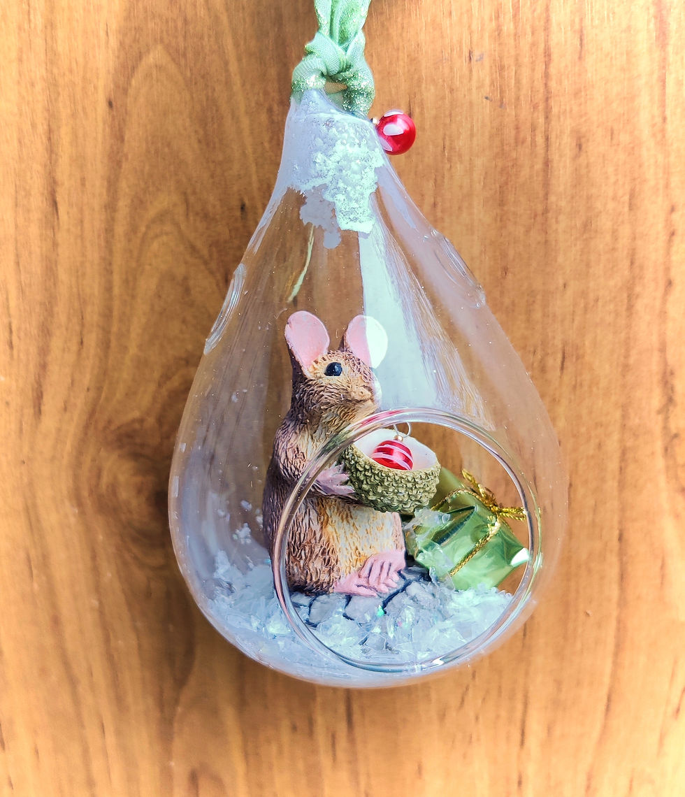 Thumbnail: Drop shaped glass baubles