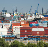 Container im Hamburger Hafen