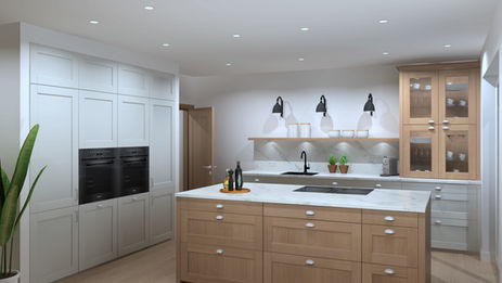 Küchenplanung: moderne Landhausküche