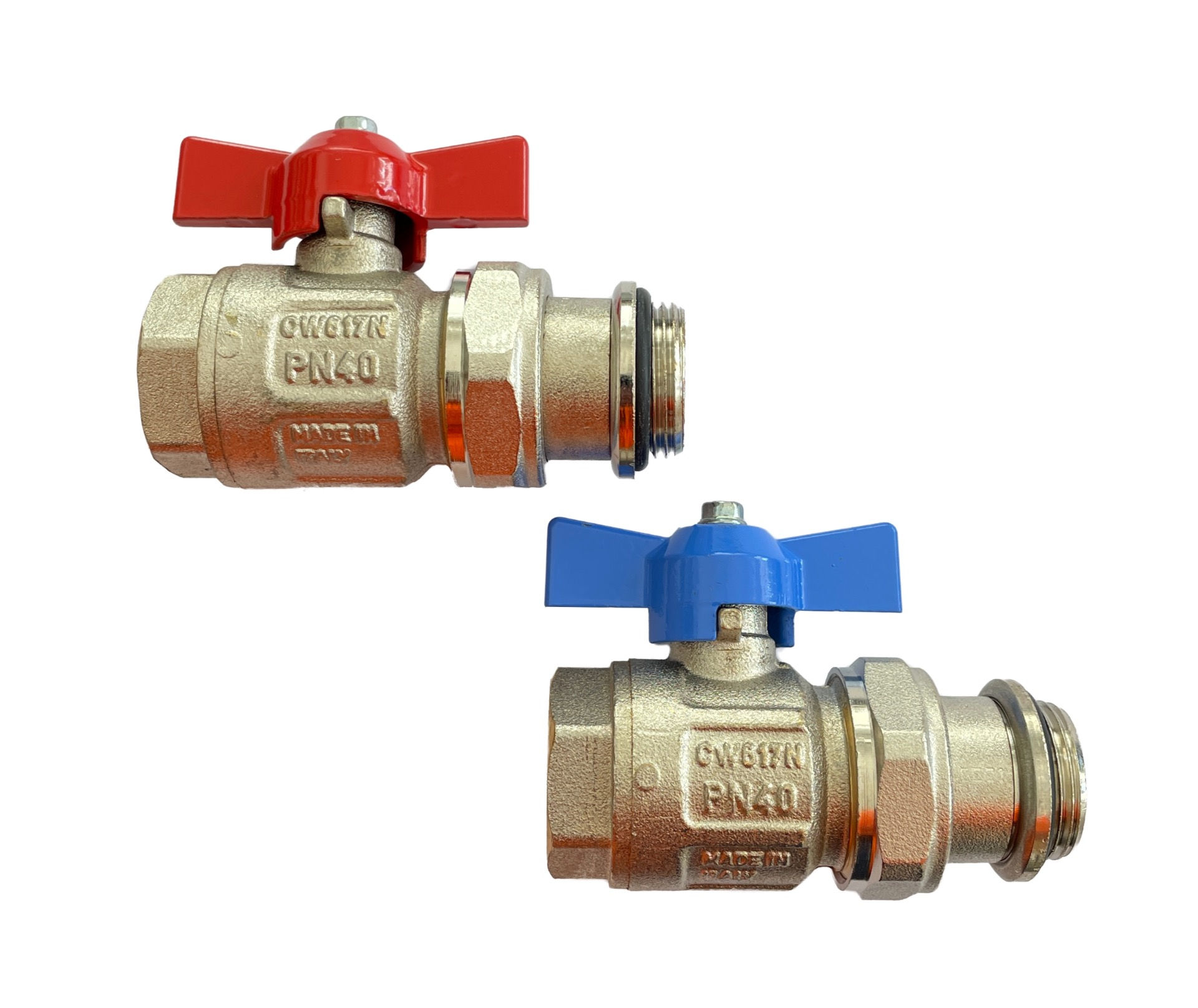 Coppia Valvole a sfera Dritte DN 20 per collettore 3/4”