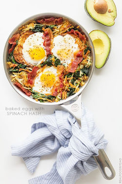 Baked Eggs with Spinach Hash (realfoodbydad.com) 1