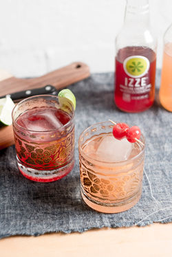 IZZE Cherry Lime Bourbon Smash