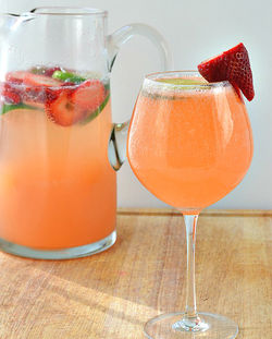 Strawberry-Lime Moscato Punch