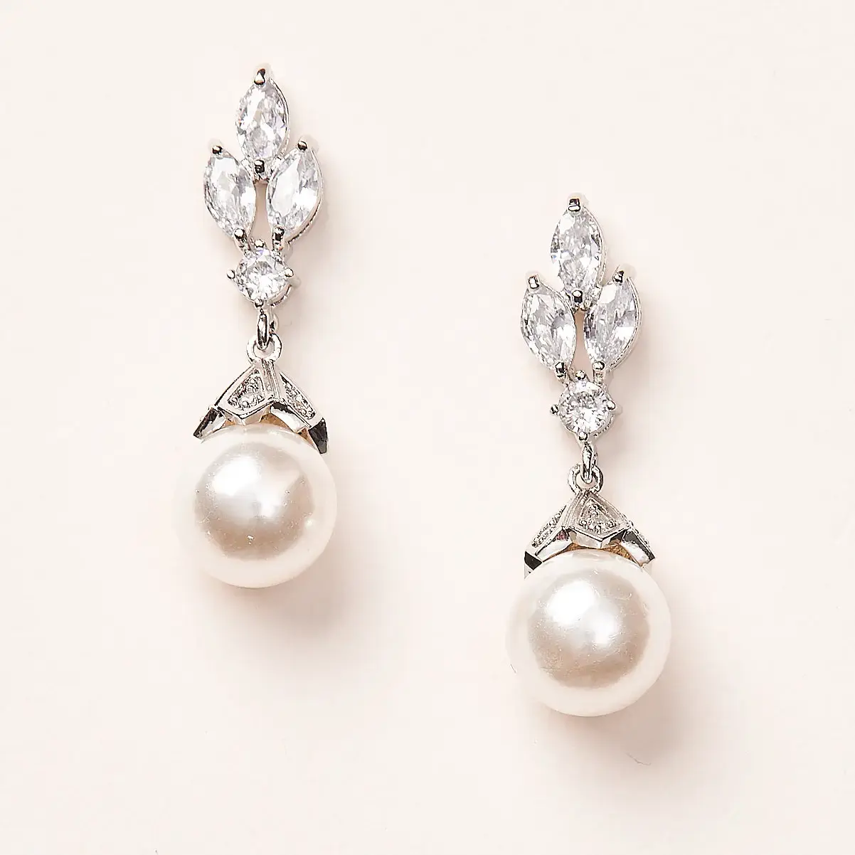 Bethany Pearl Cz Earrings