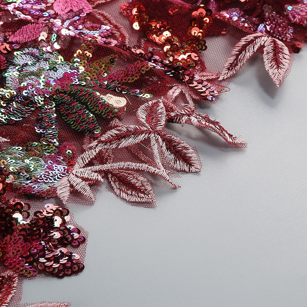Thumbnail: Elegant Floral Embroidered Sequin Dress