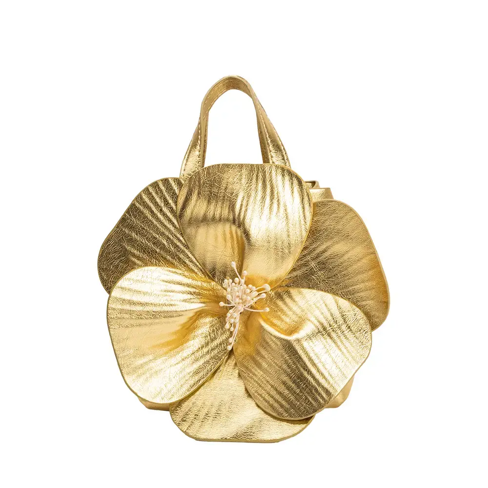 Monroe Flower Vegan Leather Top Handle Bag