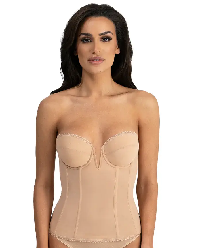 Vivienne Deep Front Plunge V-Wire Longline Strapless Bridal Bra