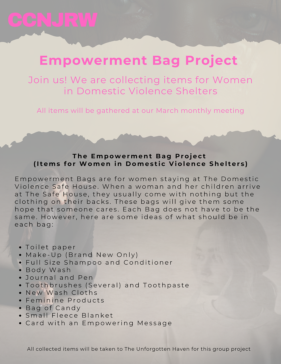 Empowerment Bag Project (1st quarter service project)