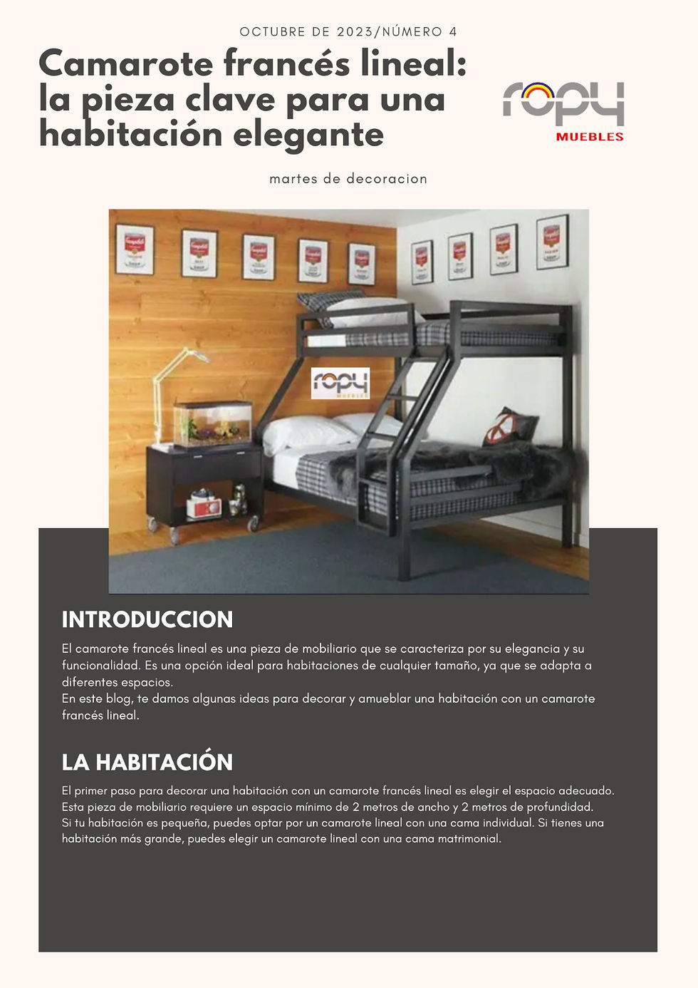 Camarote lineal Frances