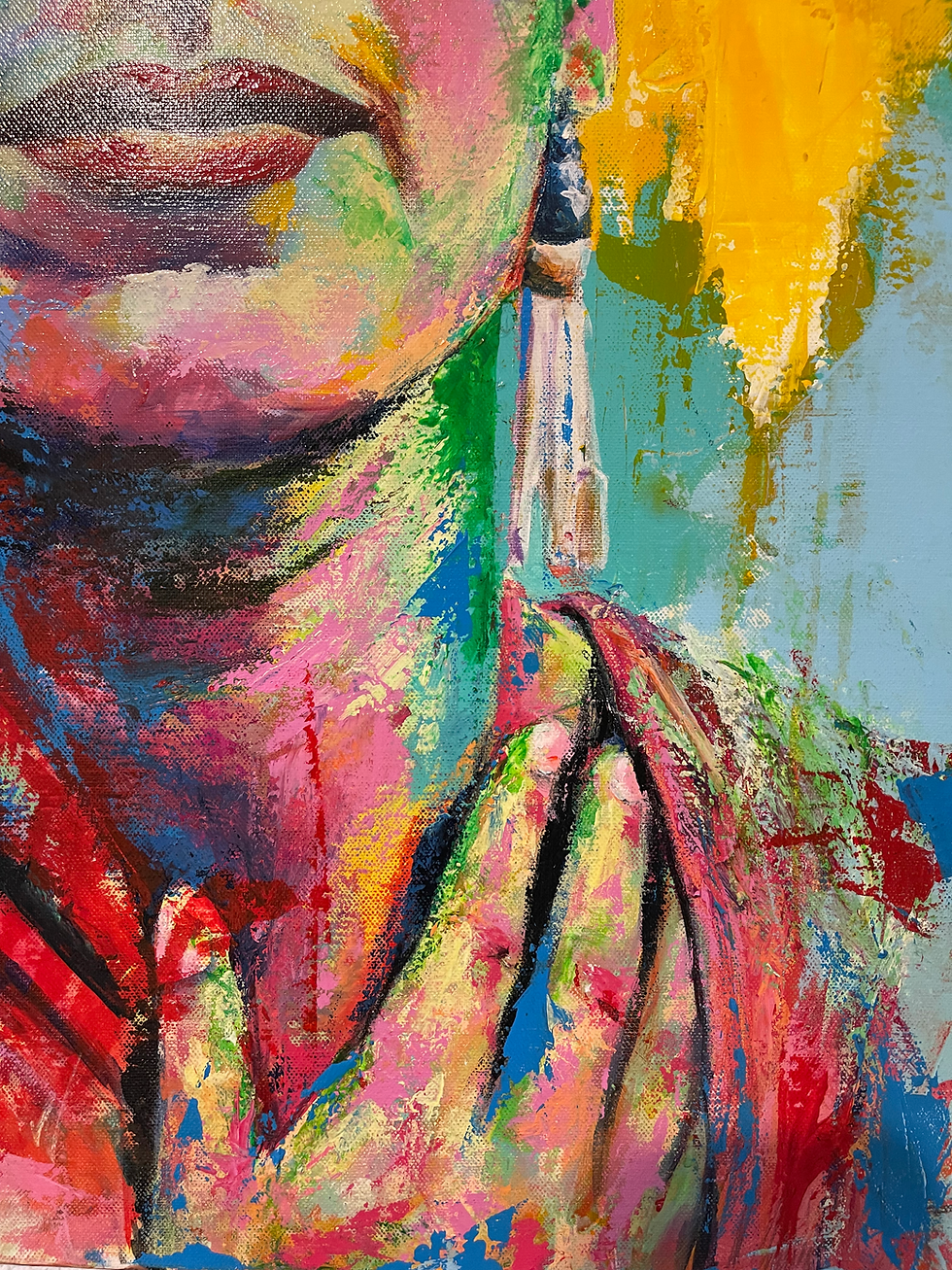 Miniaturbild: "Frida Kahlo". (100 x 100 cm)