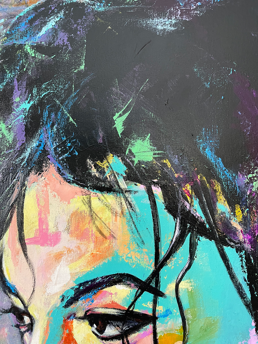 縮圖：迈克尔杰克逊(100x100cm)