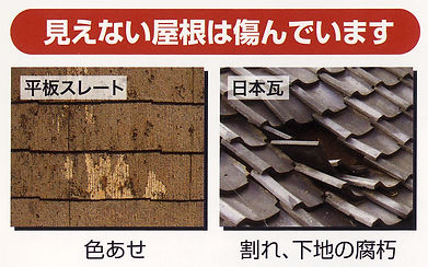 傷んだ屋根