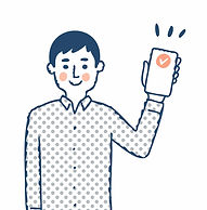 スマホを持つ男性