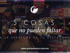 5 cosas que no pueden faltar en tu restaurant antes de su apertura.