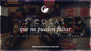 5 cosas que no pueden faltar en tu restaurant antes de su apertura.