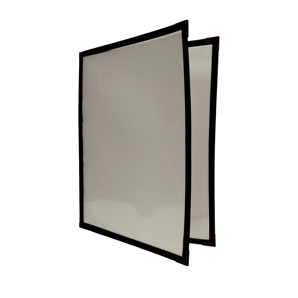 Miniatura: MENU TRANSPARENTE FUNDA O MICA TAMAÑO CARTA DOBLE VISTA