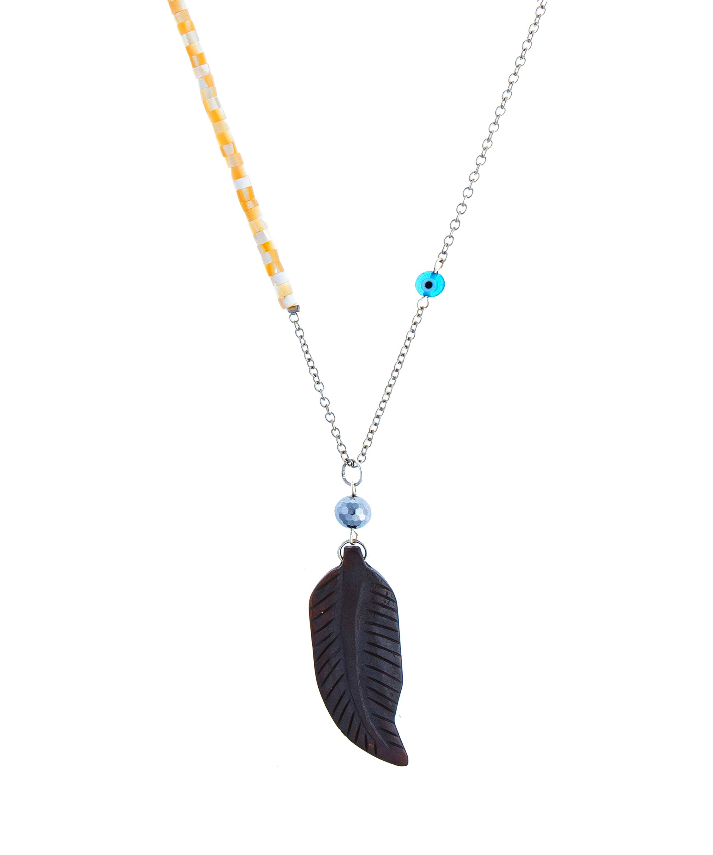 Black Feather Necklace