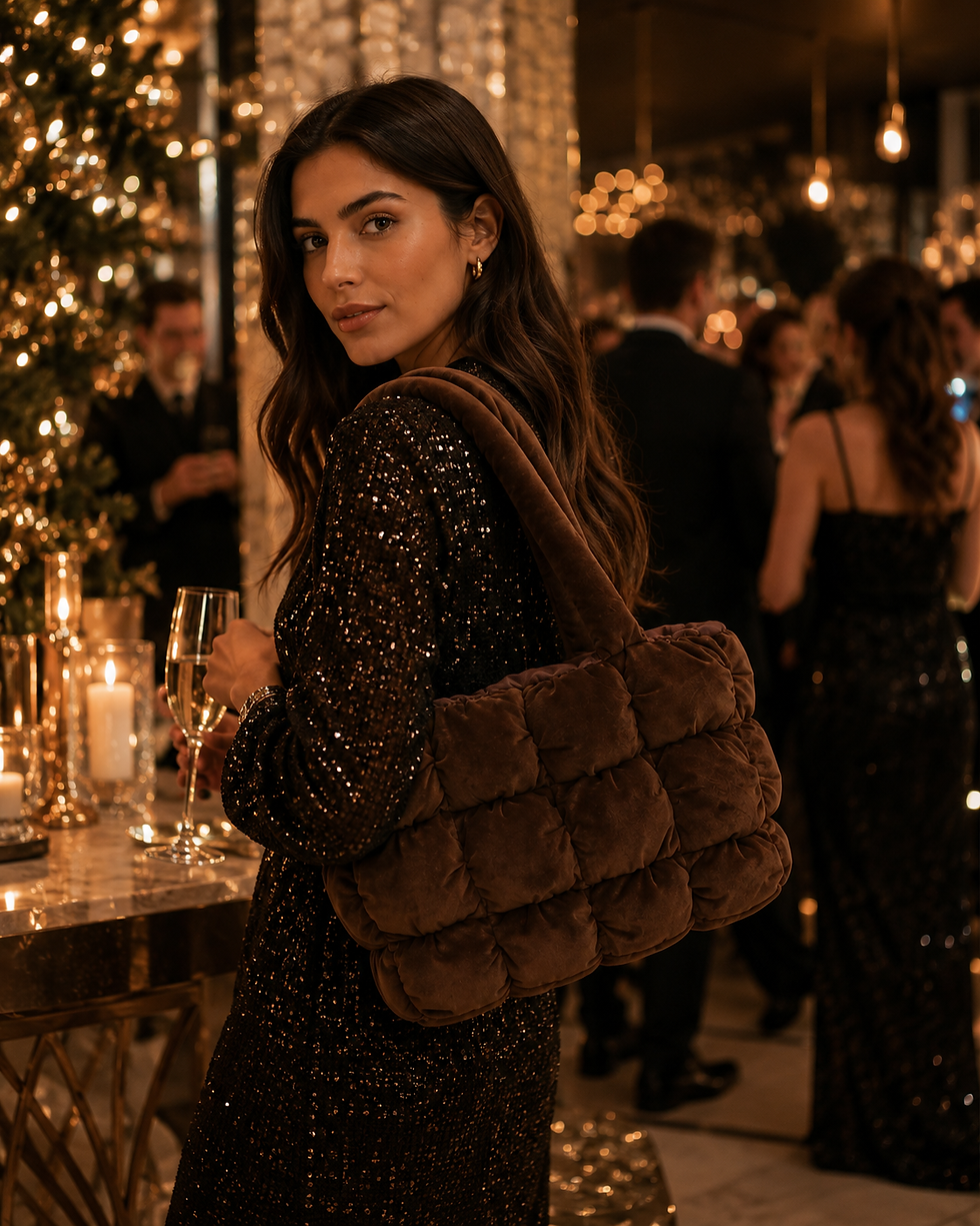 Miniature : Sac Nuage Velours – Espresso Luxe