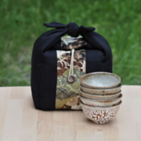 Set of five Shino bowls in bag #03