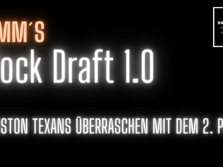 Timm's Mock Draft 1.0: Die Houston Texans überraschen an Pick 2