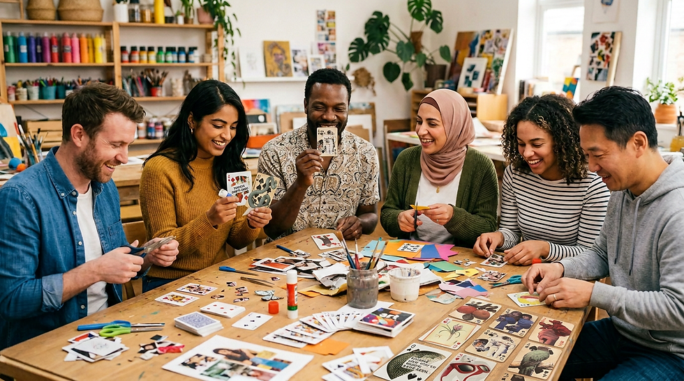 Card Deck Collage & Connect 21+